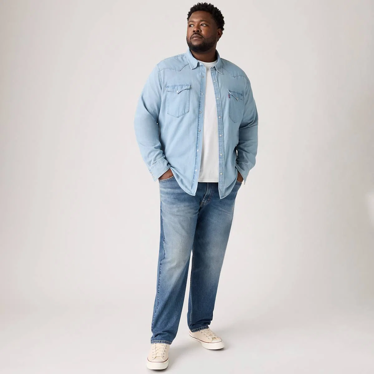 Мужские джинсы 502 зауженного кроя (большие размеры) Levi's, Top Tune Advanced Stretch - Medium Wash