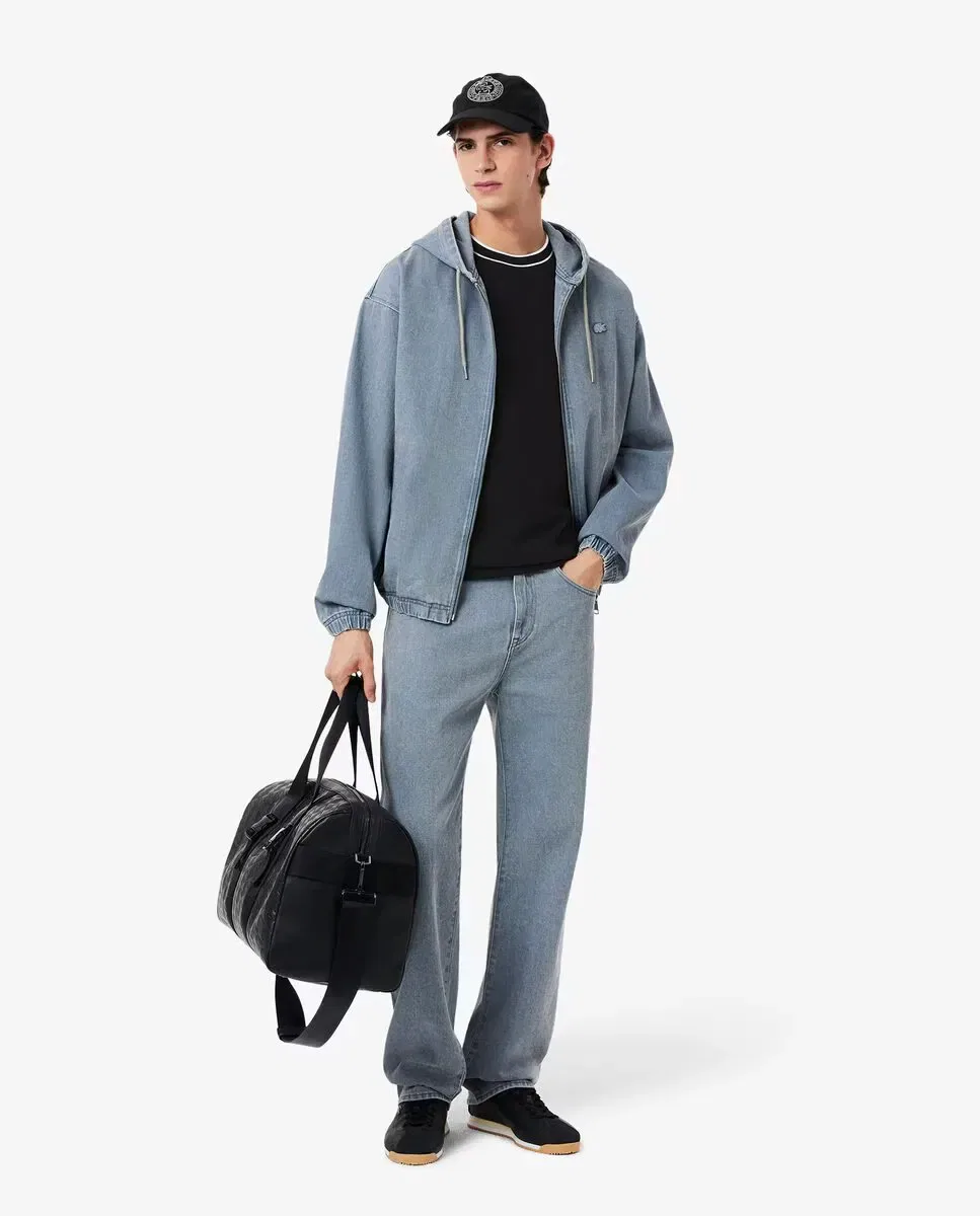 Мужская футболка из пике с воротником-поло и коротким рукавом Lacoste, Negro — фото 4