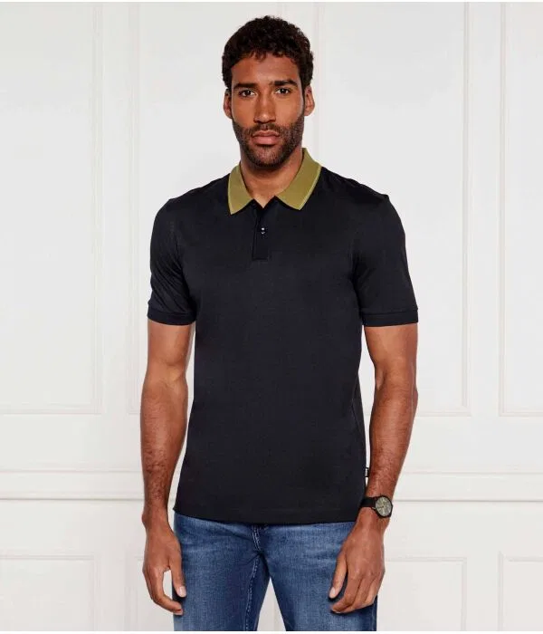Мужское поло Slim Fit H-Phillipson BOSS, черный