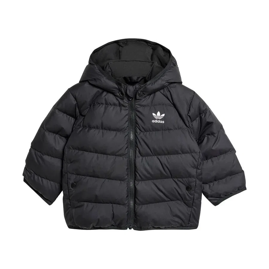 Детский пуховик с капюшоном Adidas Down Jacket IX7493, Черный — фото 4