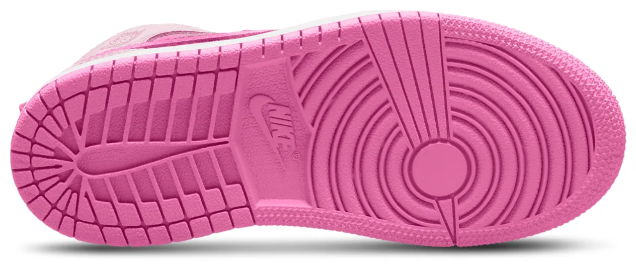 Детские кроссовки Jordan AJ 1 Mid, цвет Pink Foam/China Rose/Pink Foam — фото 4
