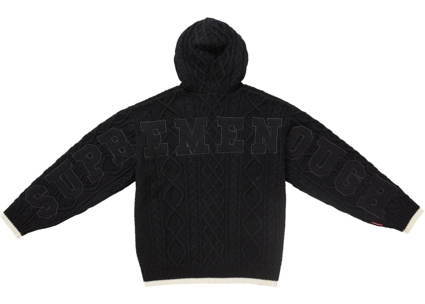 Мужской свитер с молнией и капюшоном Supreme GOODENOUGH Zip Up Hooded, Black — фото 2