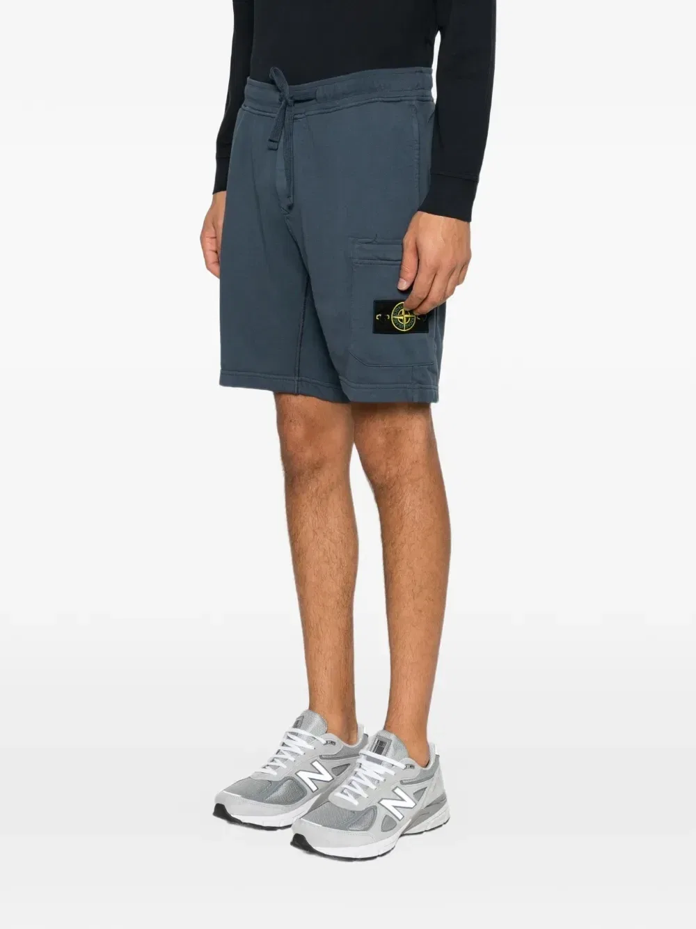 Шорты с кулиской Stone Island, синий — фото 3