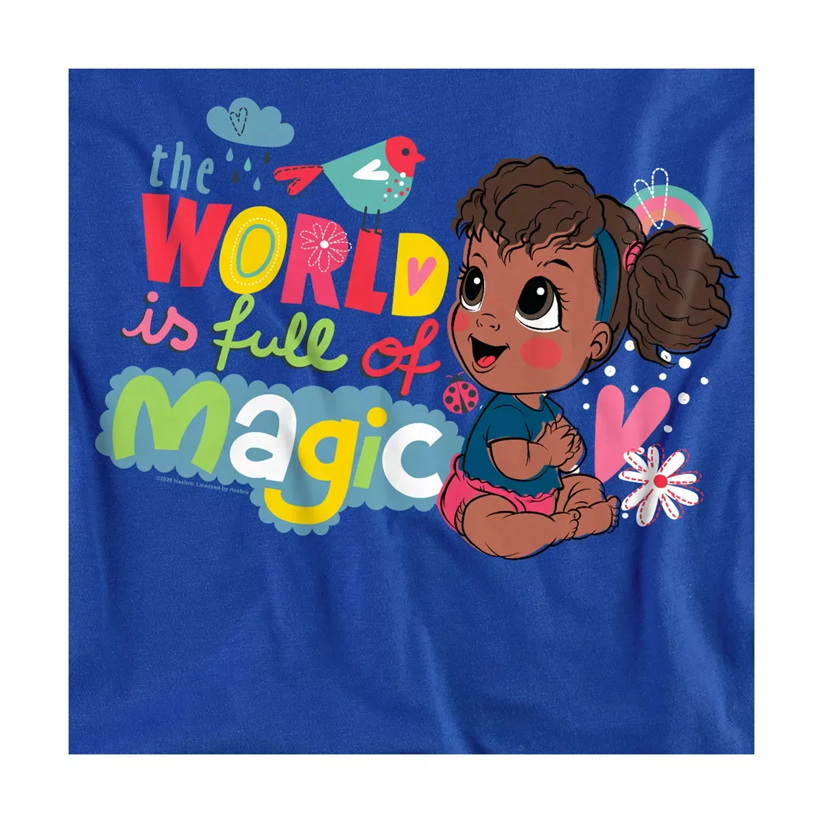 Детская футболка с принтом Baby Alive The World is Magic LOGOVISION, Royal — фото 3