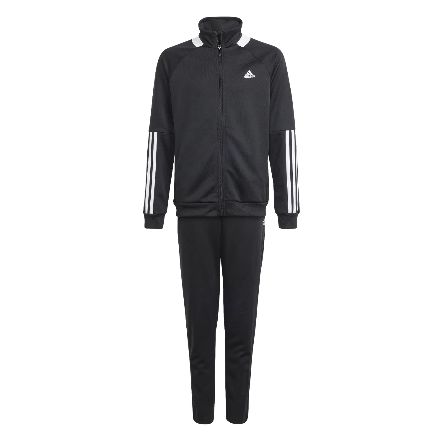 Детский спортивный костюм с воротником-стойкой Adidas, черный