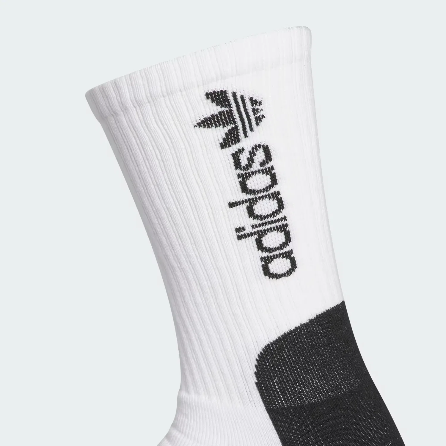 Носки скейтерские высокие, набор из 3 пар, Adidas Originals, белый/черный — фото 2