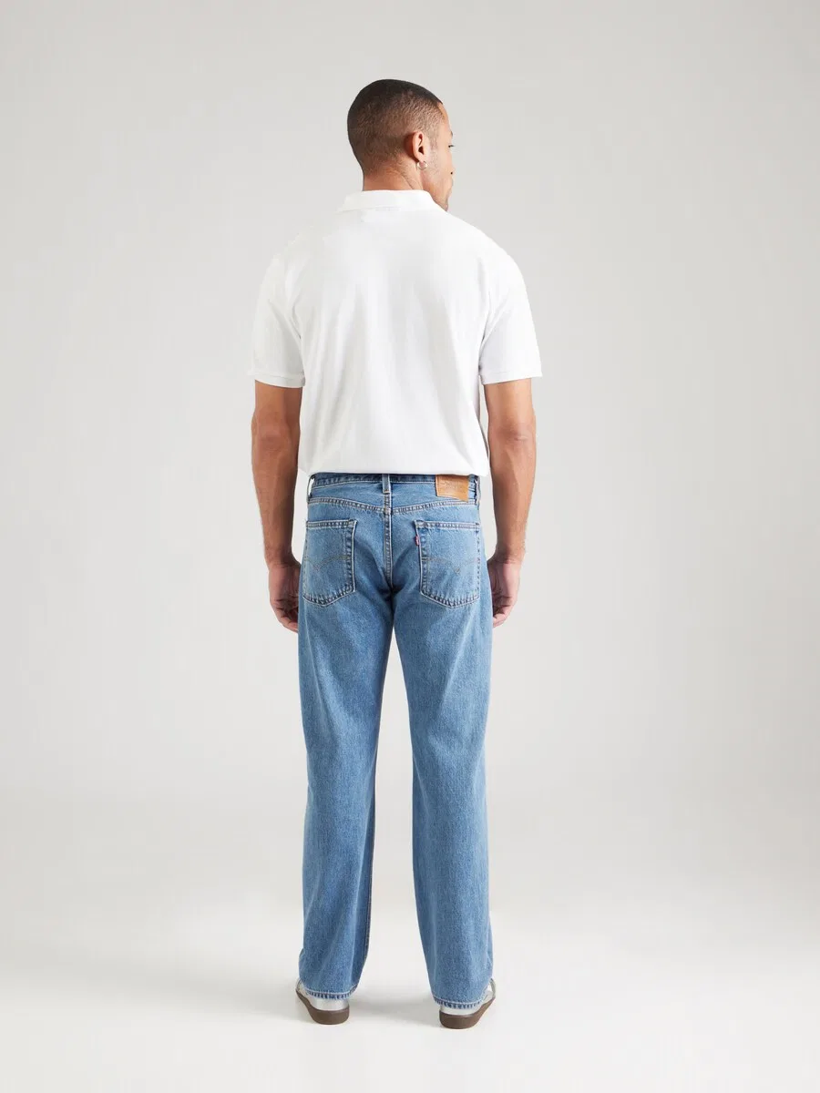 Джинсы LEVI'S Regular '555 Relaxed Straight Jeans' синего цвета — фото 4
