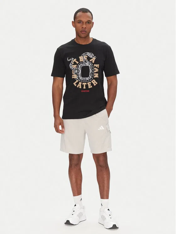 Футболка regular fit Overtime Spring Graphic Adidas, черный — фото 2