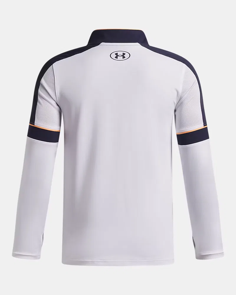 Джемпер на молнии для мальчиков влагоотводящий UA Challenger Training UnderArmour, White/Midnight Navy — фото 2