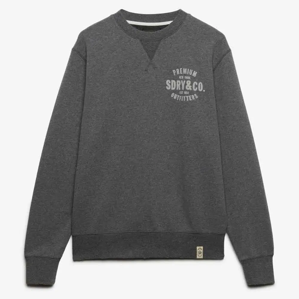 Мужской свитшот с принтом Block Text Superdry, Grey — фото 3