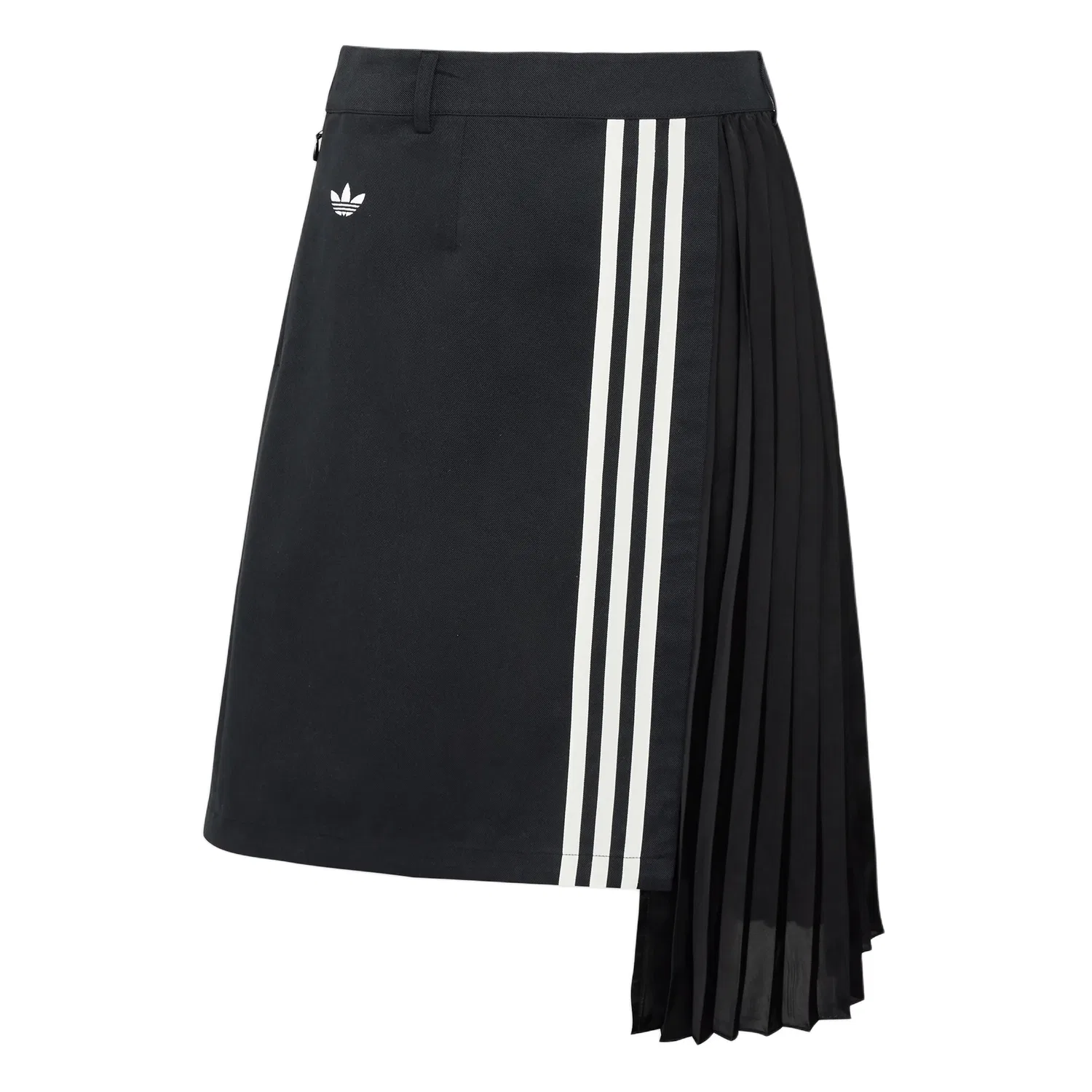 Женская длинная юбка с умеренными складками Black Adidas Originals, Черный