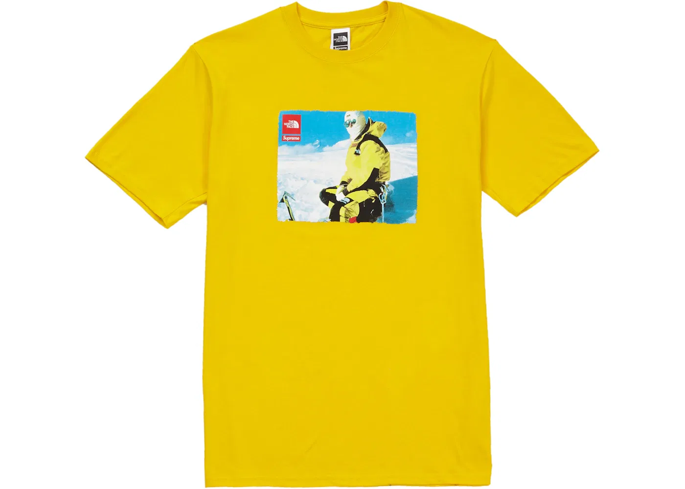 Мужская футболка с принтом Supreme The North Face Photo Tee Supreme, Yellow