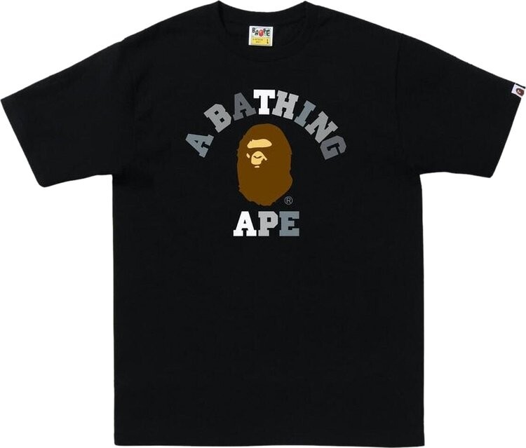 

Футболка BAPE Colors College Tee 'Black', черный