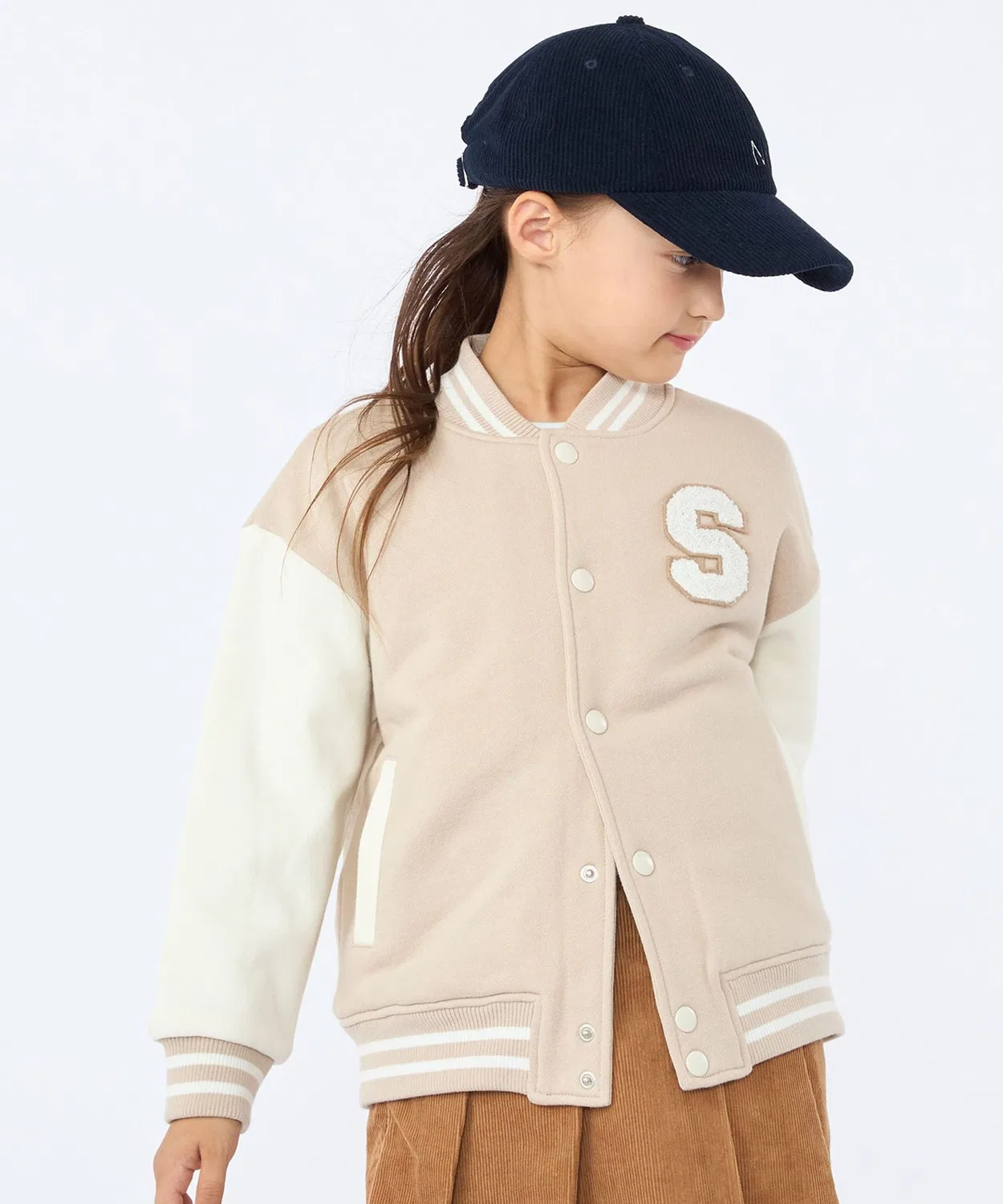Детский стеганый стеганый жакет с вышивкой Lead the next SHIPS, Beige