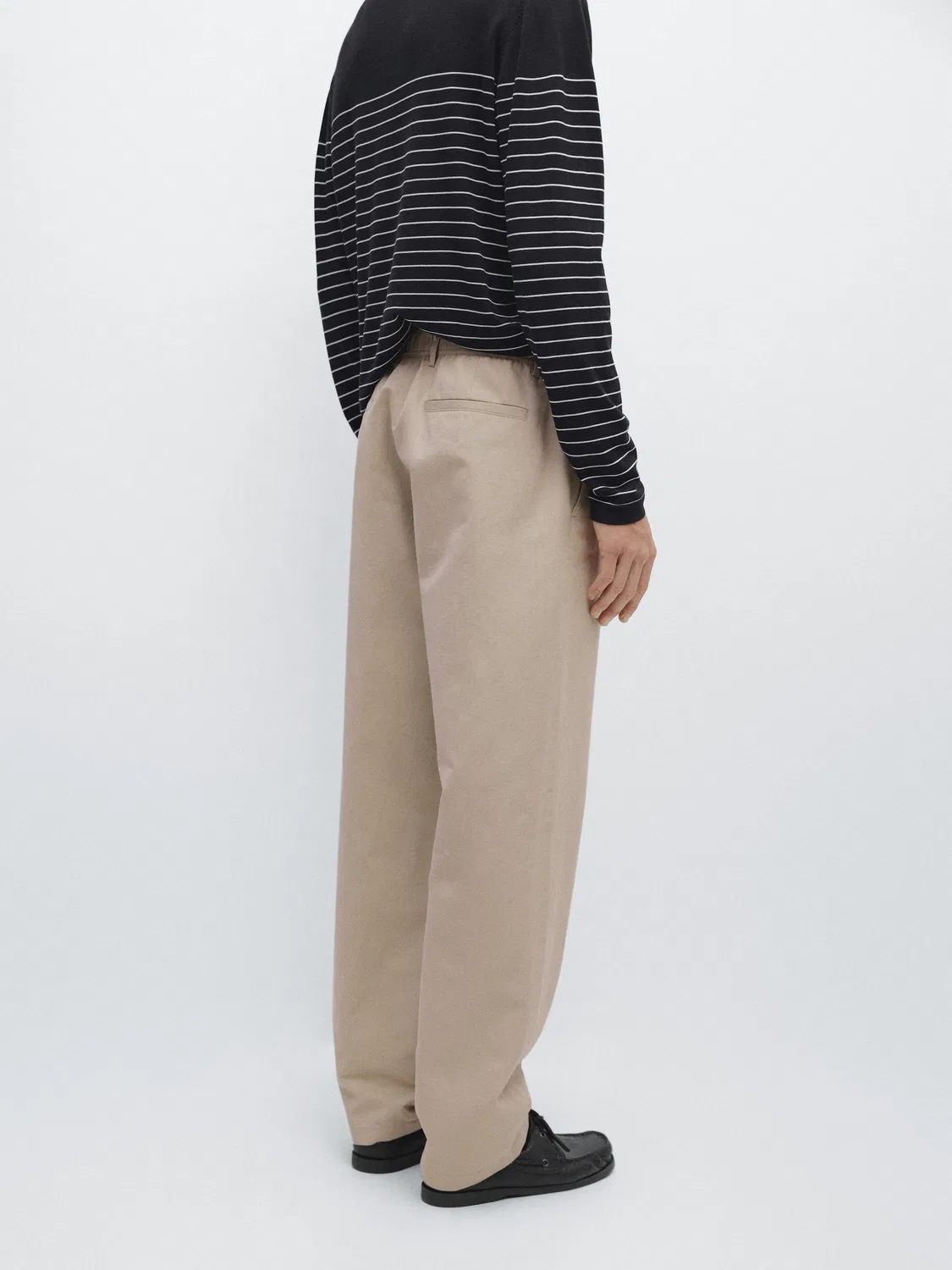 Брюки-Джоггеры Massimo Dutti, бежевый — фото 3