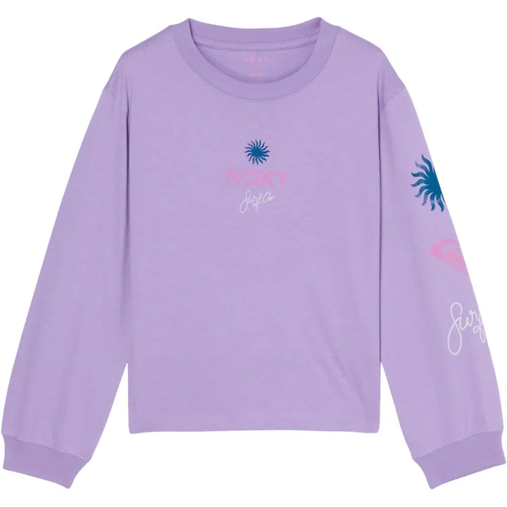 Детский свитшот с принтом Roxy Orchid Regular Roxy, Purple
