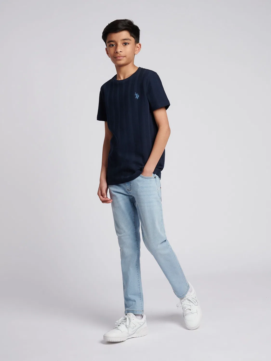 Джинсы классические, посадка Regular U.S. Polo Assn., синие — фото 2