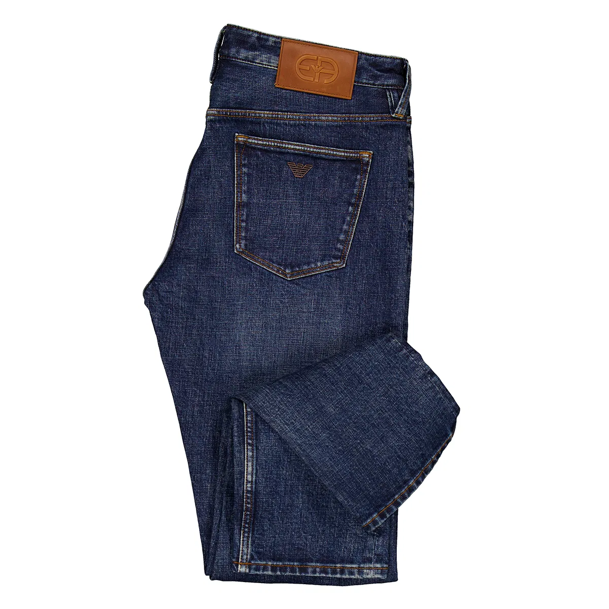 Джинсы J75 Slim-Fit Selvedge Denim Emporio Armani, Blue Denim — фото 3