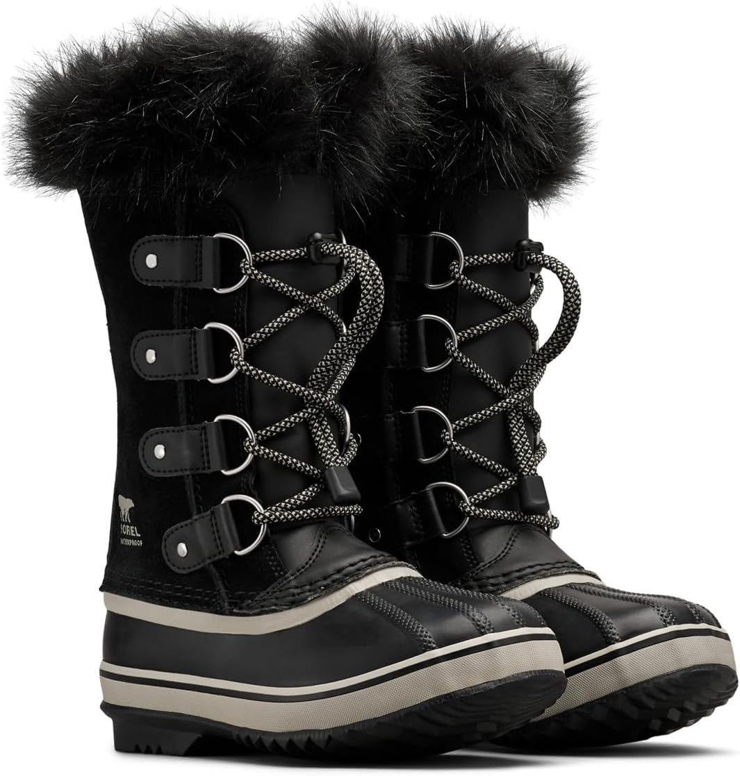

SOREL - зимние водонепроницаемые детские ботинки Youth Joan of Arctic, Big Kid (8-12 Years) Black/Dove