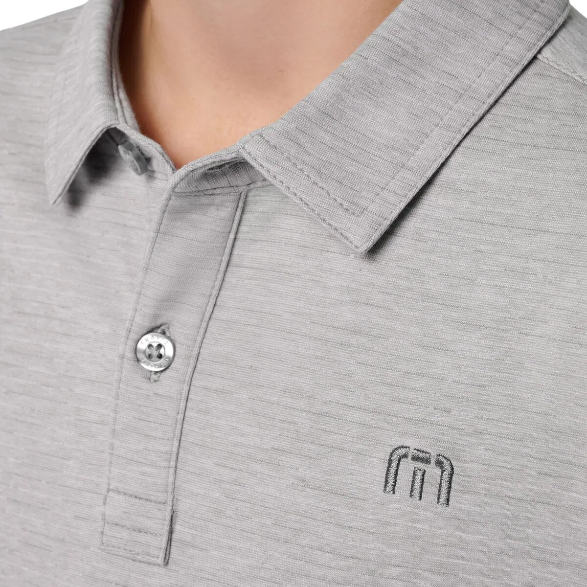 Детское поло для мальчиков с длинным рукавом The Heater Polo Shirt Travismathew, Heather Microchip — фото 3