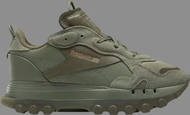 

Кроссовки cardi b x classic leather 'hunter green' Reebok, зеленый