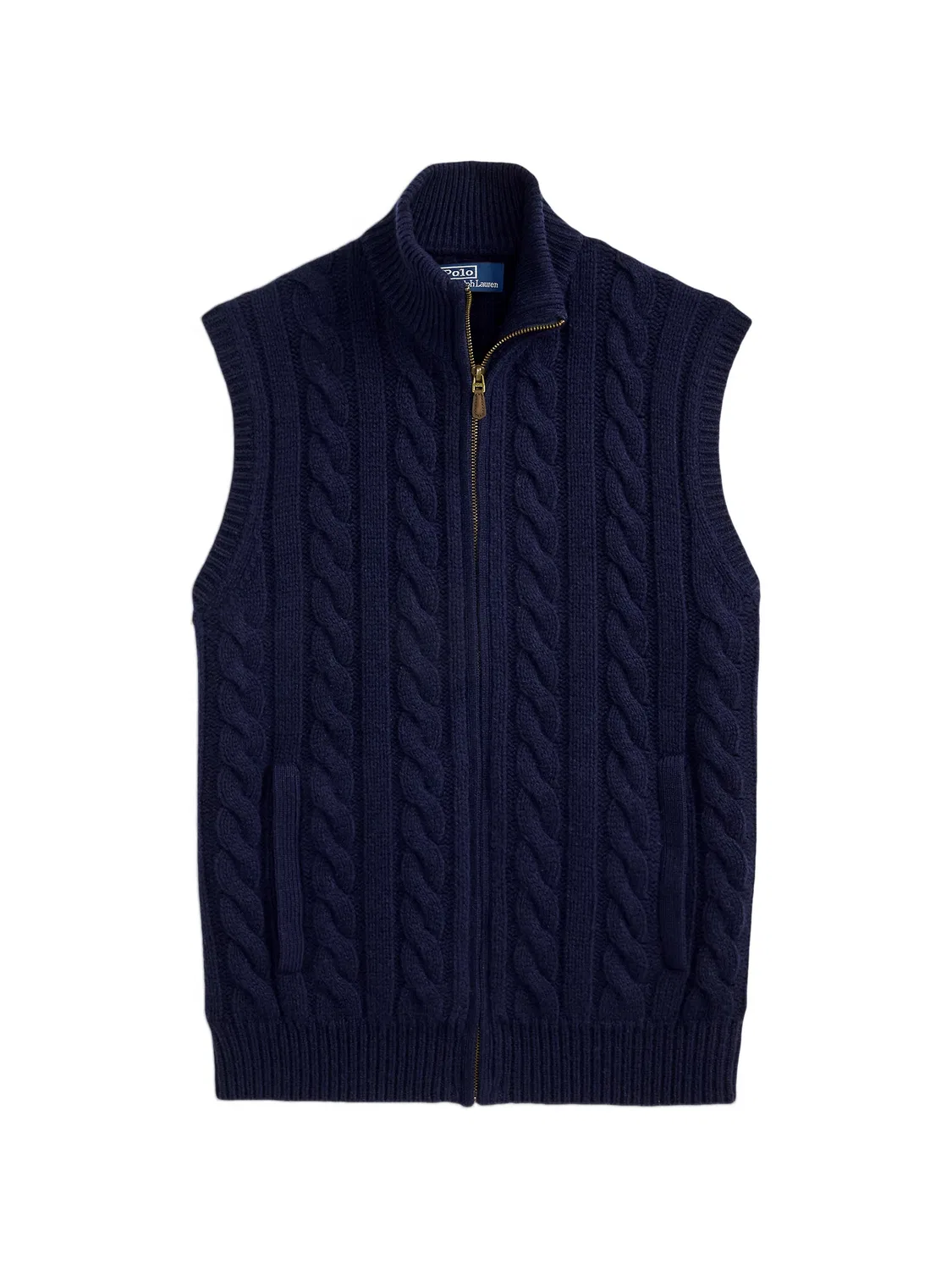 Polo Ralph Lauren Кардиган-жилет фактурной вязки синий