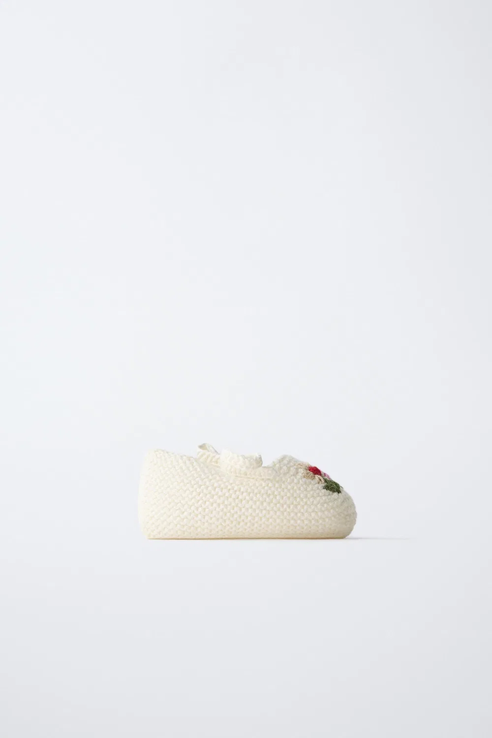 Вышитые цветочные ботиночки ZARA, Ecru White