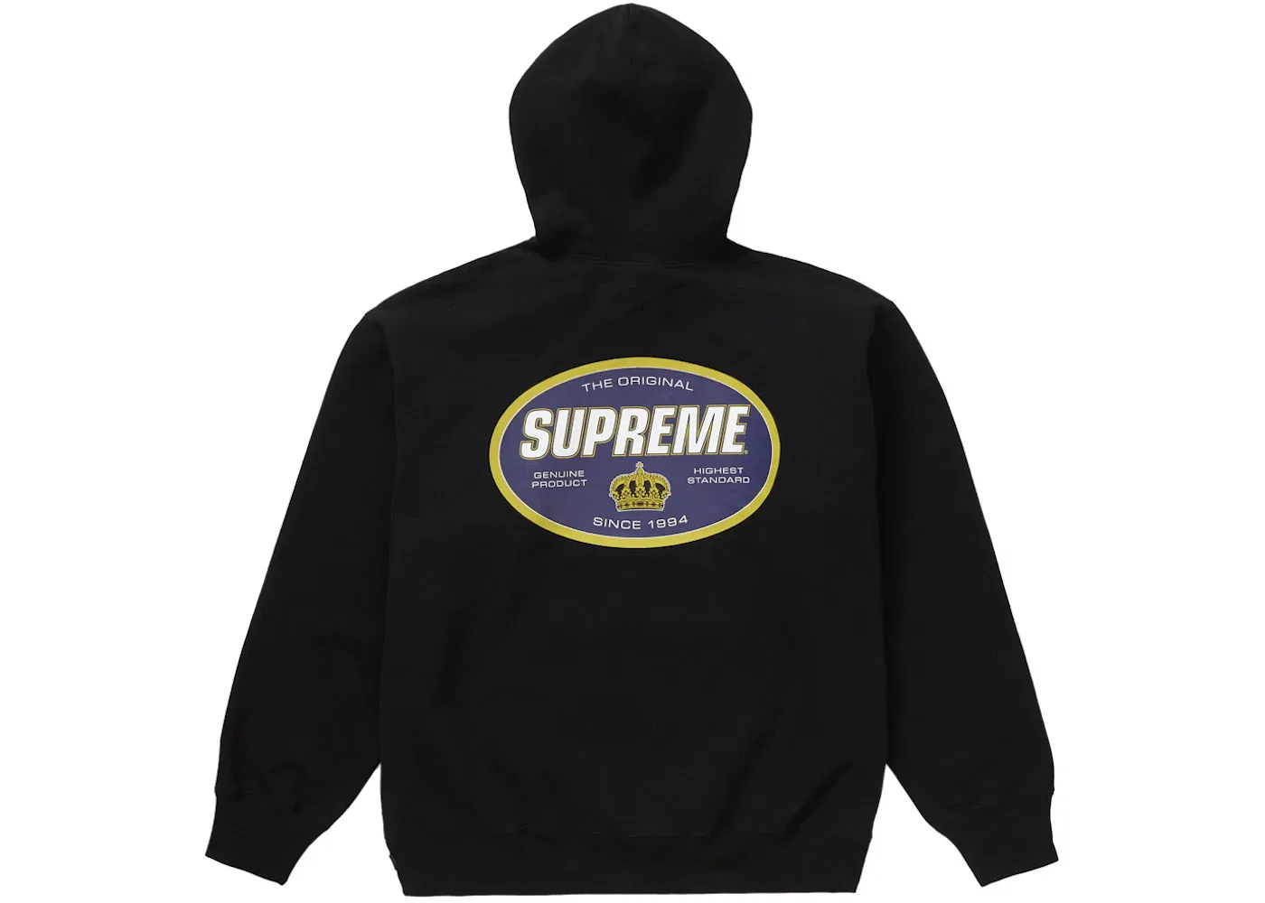 Мужская худи с капюшоном Supreme Sweatshirt, Black