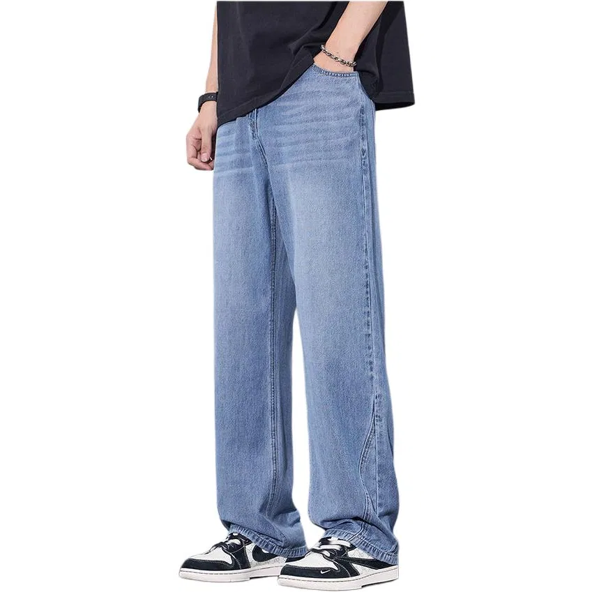Детские джинсы унисекс из лиоцелла свободного кроя Tonlion, Light Blue