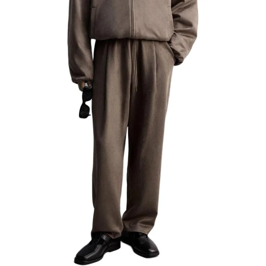 Мужские брюки свободного кроя Dark Taupe ZARA, Dark Taupe — фото 4