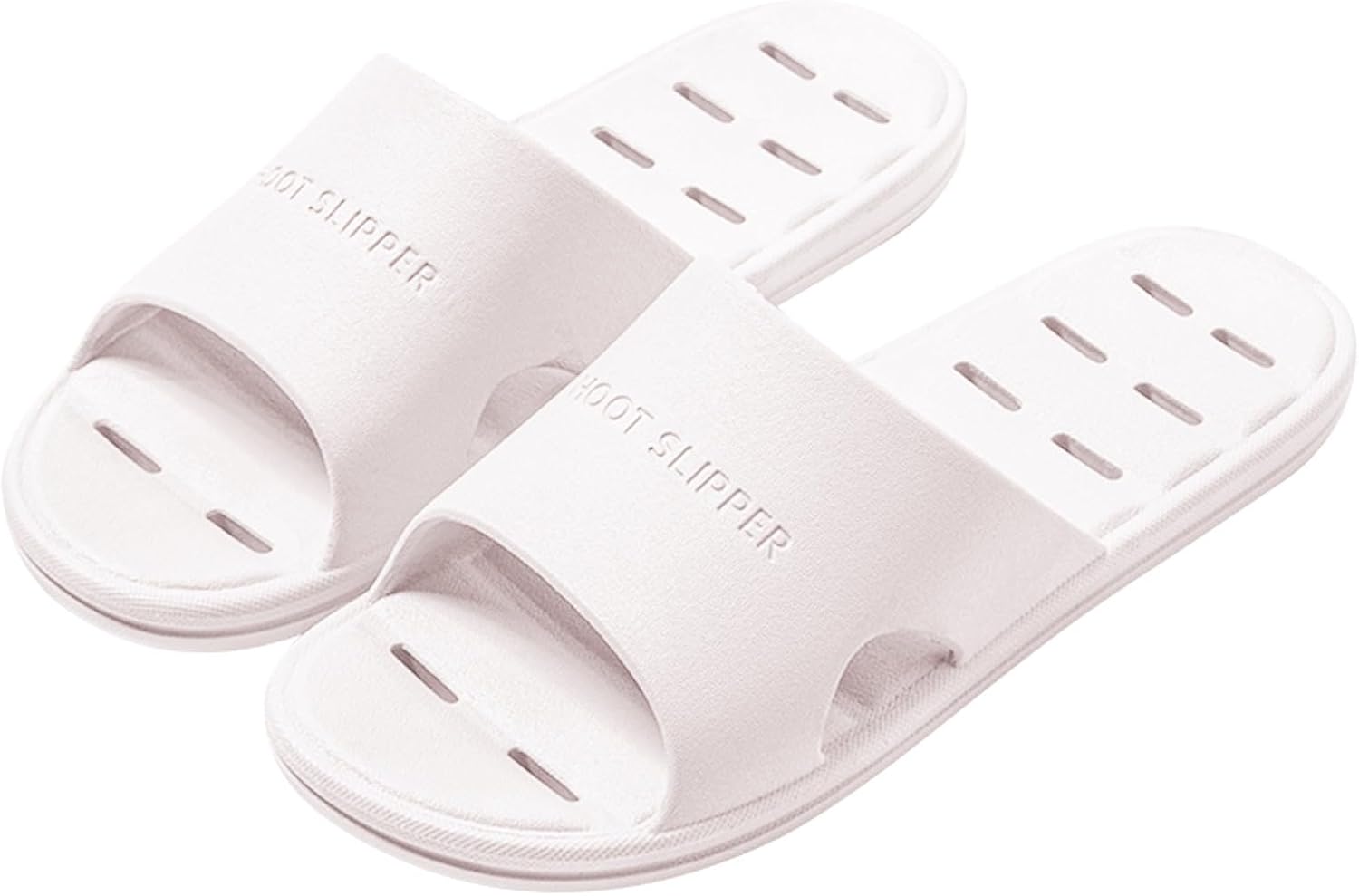

Душевые шлепанцы для женщин и мужчин, массажные тапочки для бассейна, мягкие и амортизирующие, противоскользящие, удобные пляжные сандалии Generic, белый