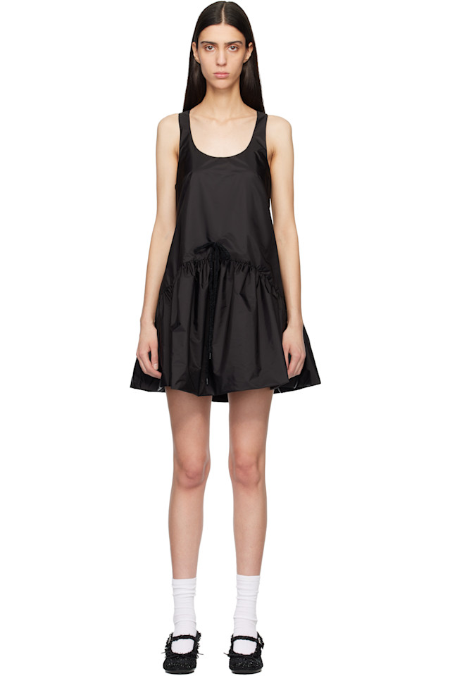 

Мини-Платье с зауженной спинкой и баской Simone Rocha, черный