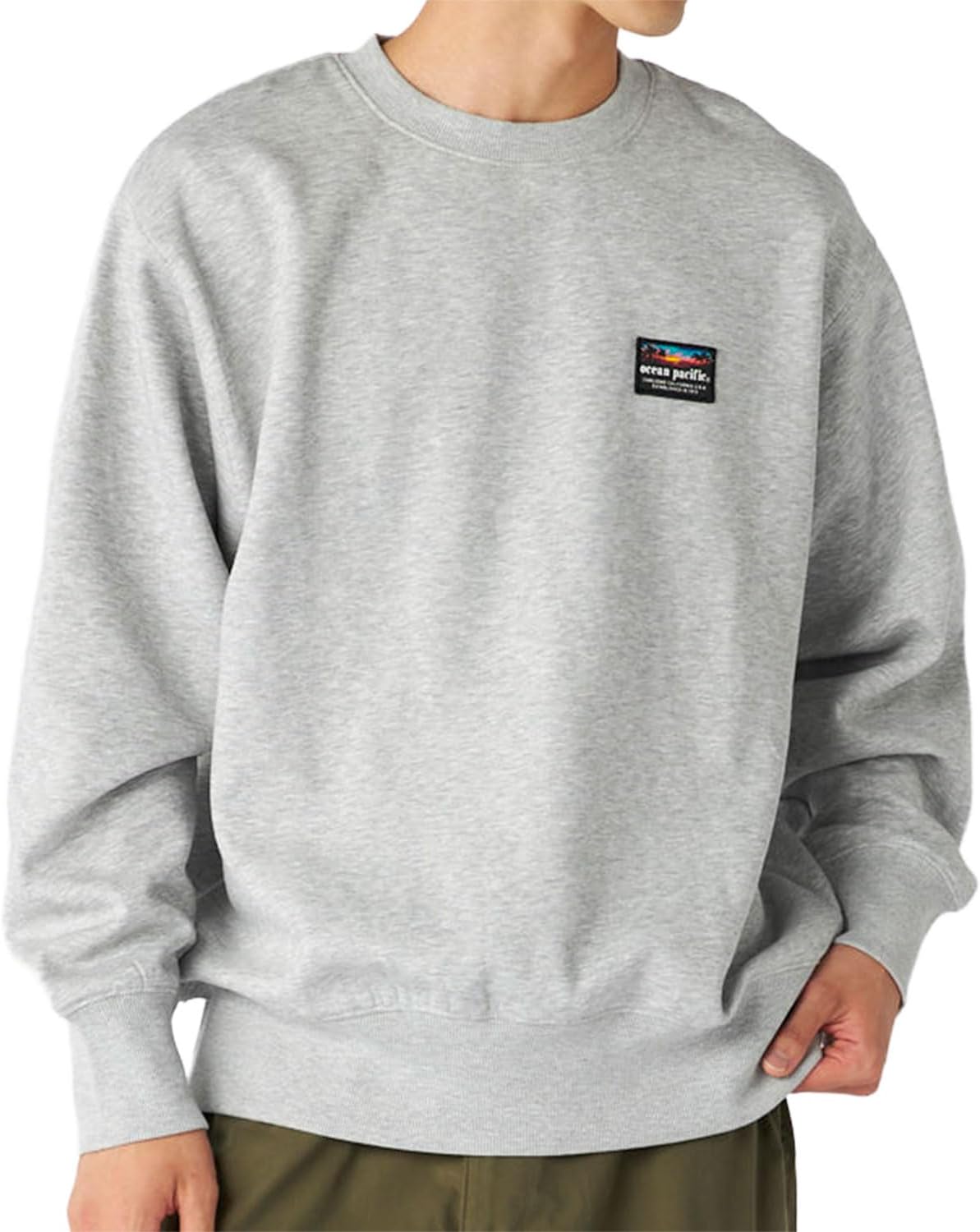 

Мужская толстовка Ocean Pacific 535017, свободный крой, с одной нашивкой, серый