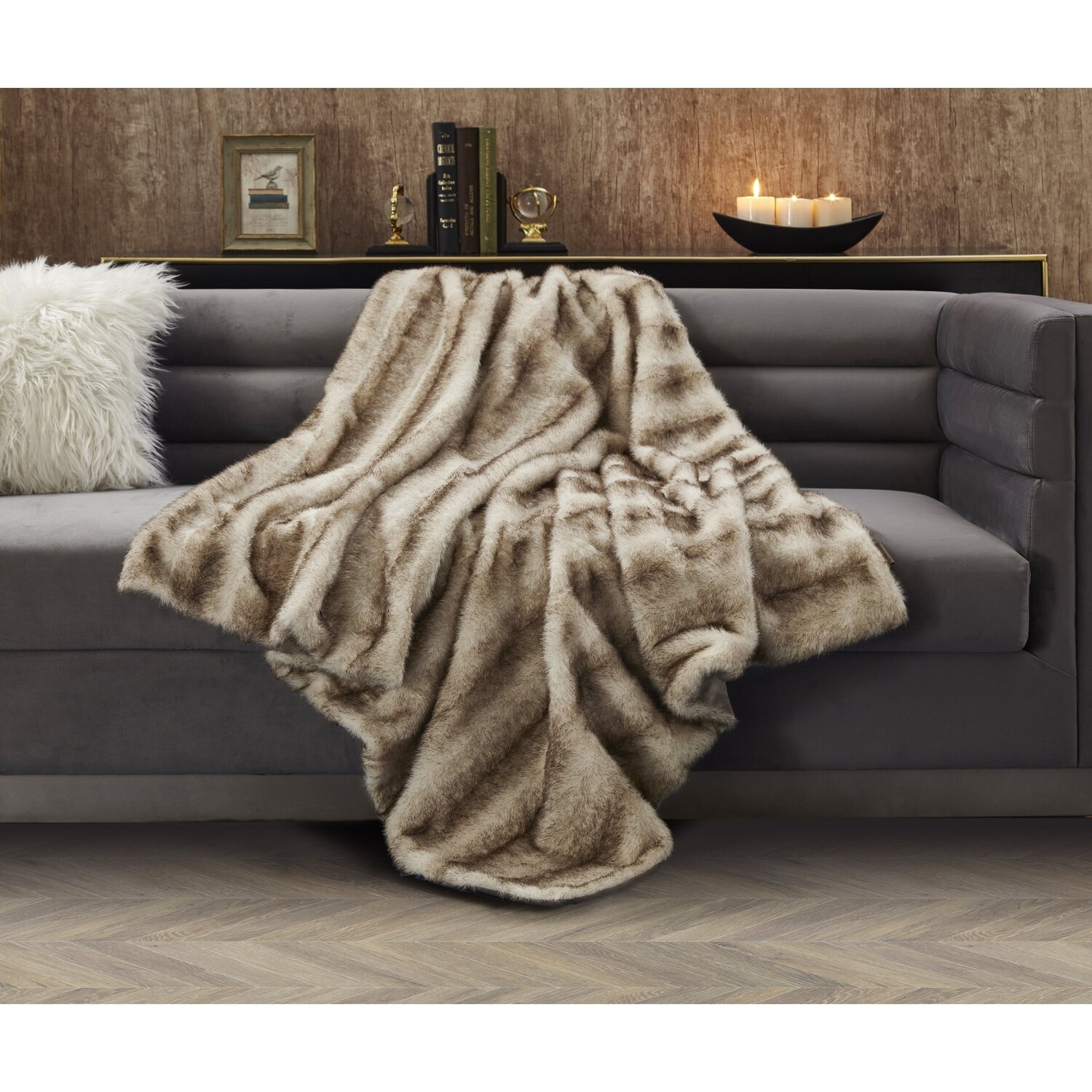 

Вязаный плед Inspired Home Avani, цвет Brown Fox