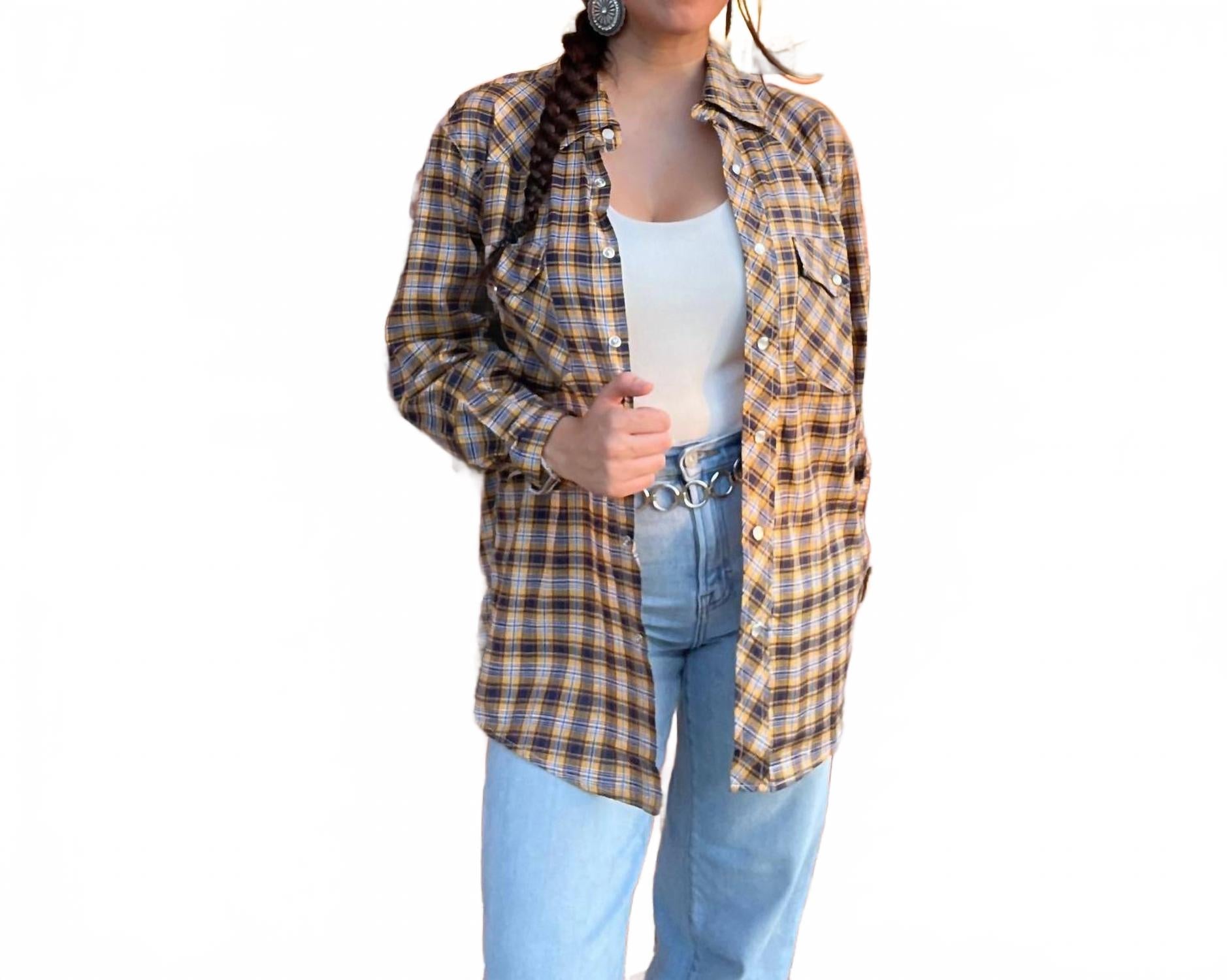 

Фланелевая рубашка Snowman Patch в желтом цвете Bling A Gogo