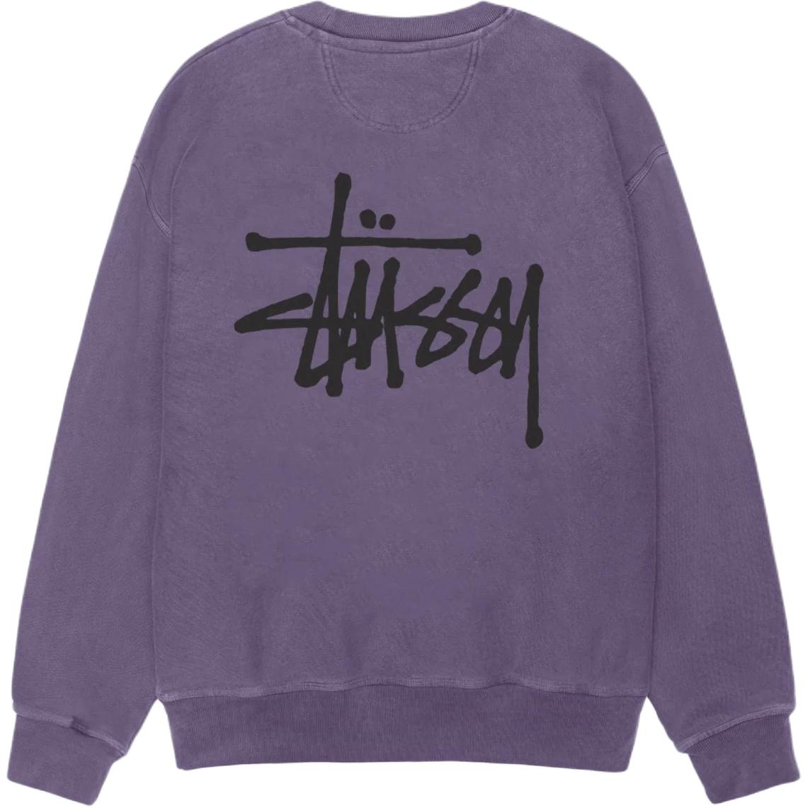 

Бейсик футболка с пигментной окраской Stussy, grape фиолетовый