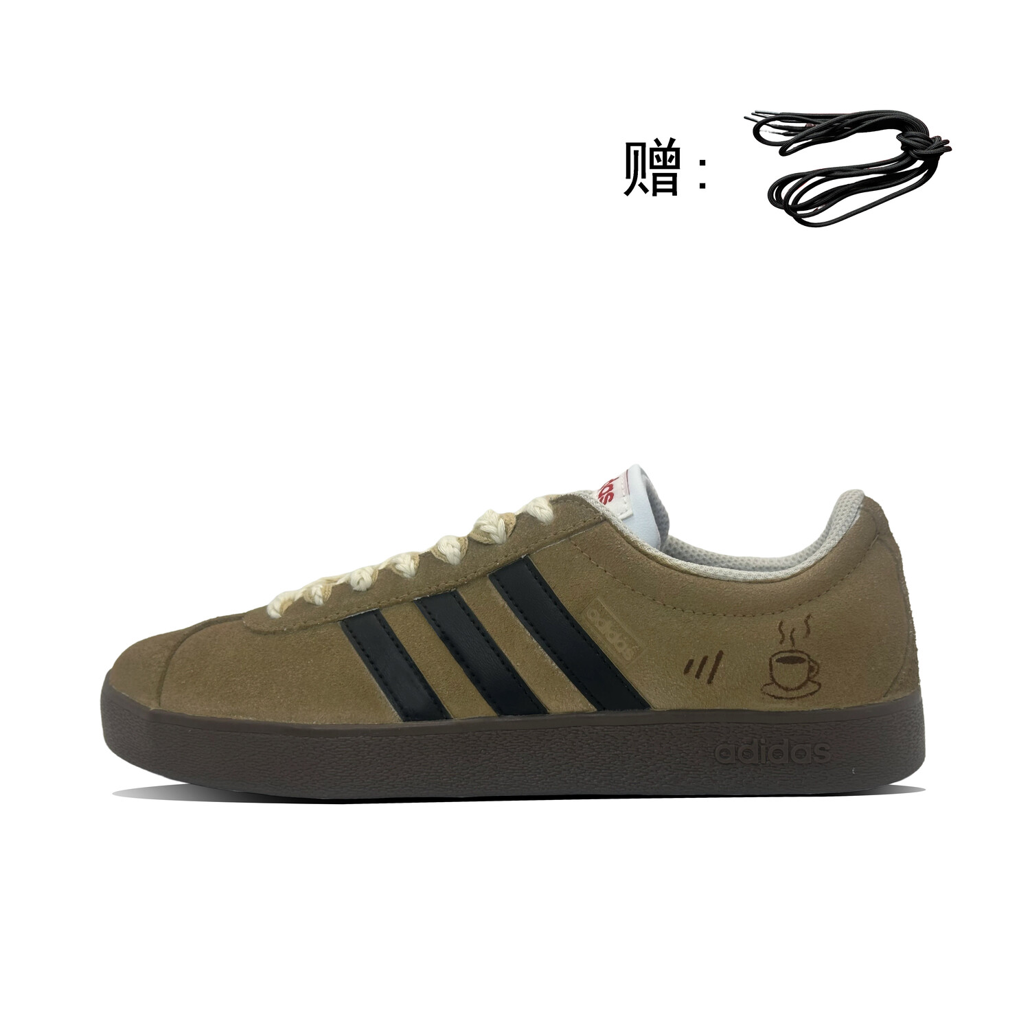 

Кроссовки adidas Neo X adidas Vl Court Skateboarding Shoes Unisex Low-top Brown, цвет Coffee