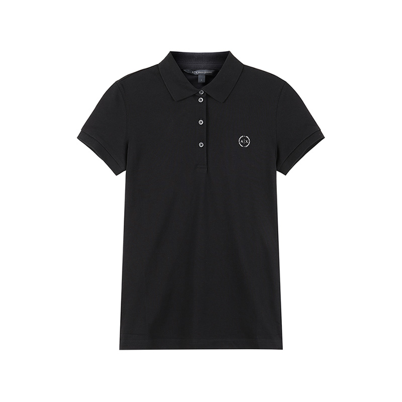 

ARMANI EXCHANGE Футболка-поло AE SS24 женская black