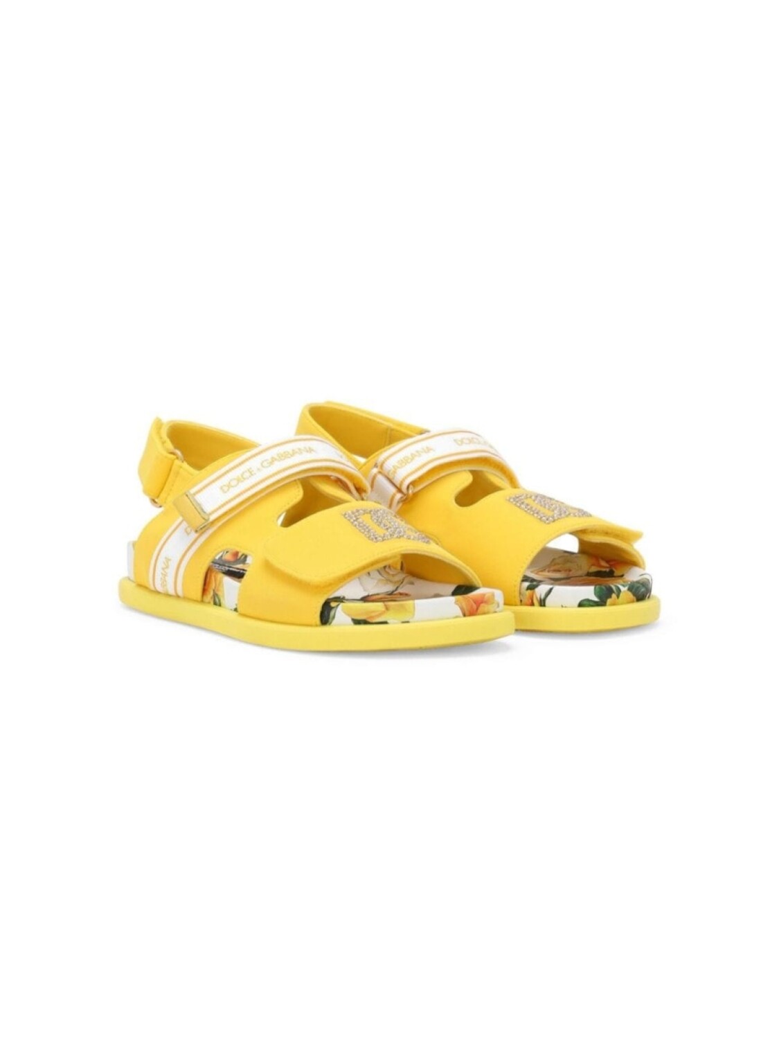 

Dolce & Gabbana сандалии со стразами, желтый