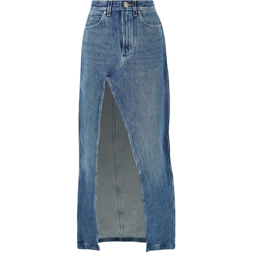 

Alexander Wang Джинсовая длинная юбка SS24 женская blue