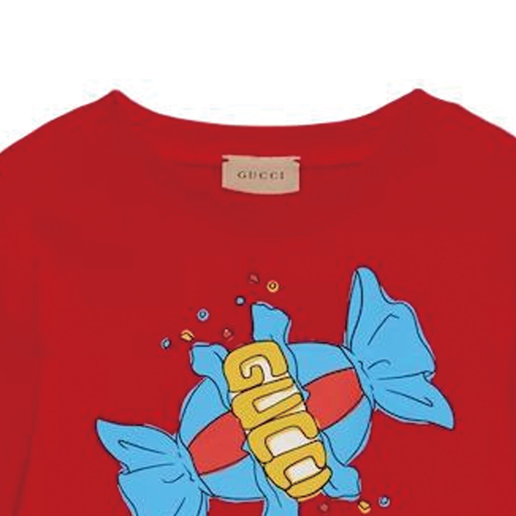 Толстовка детская Gucci, красный / синий — фото 3
