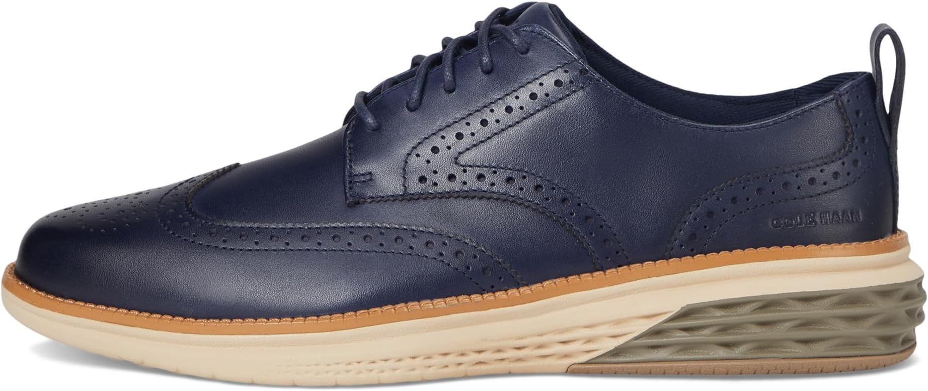 Оксфорды Cole Haan Grand Hurrion Wing Tip Oxford, цвет Midnight Moon/Irish Coffee/Oat — фото 4
