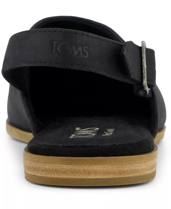 Женские балетки Jade с открытой пяткой и заостренным носком TOMS, черный — фото 3