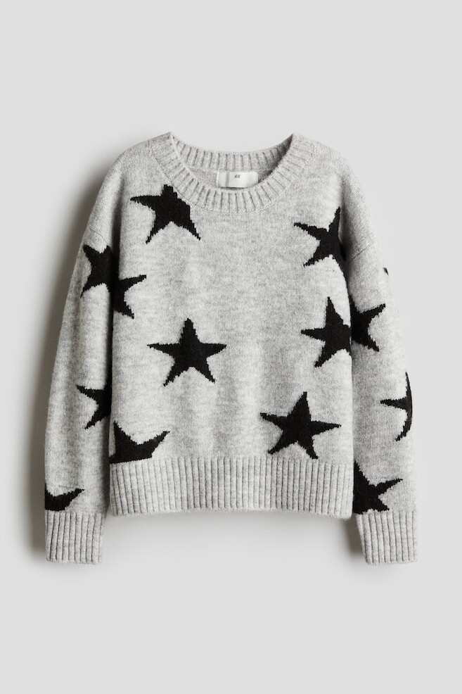 

Свитер жаккардовой вязки H&M, серый