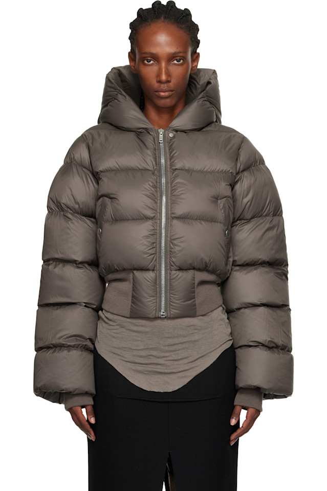 

Rick Owens Пуховая куртка с капюшоном «Серые конкордианы»