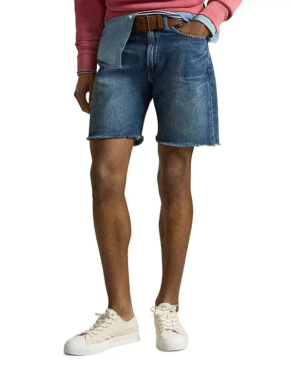 8-Дюймовые винтажные классические шорты с обрезанными краями Polo Ralph Lauren, Blue