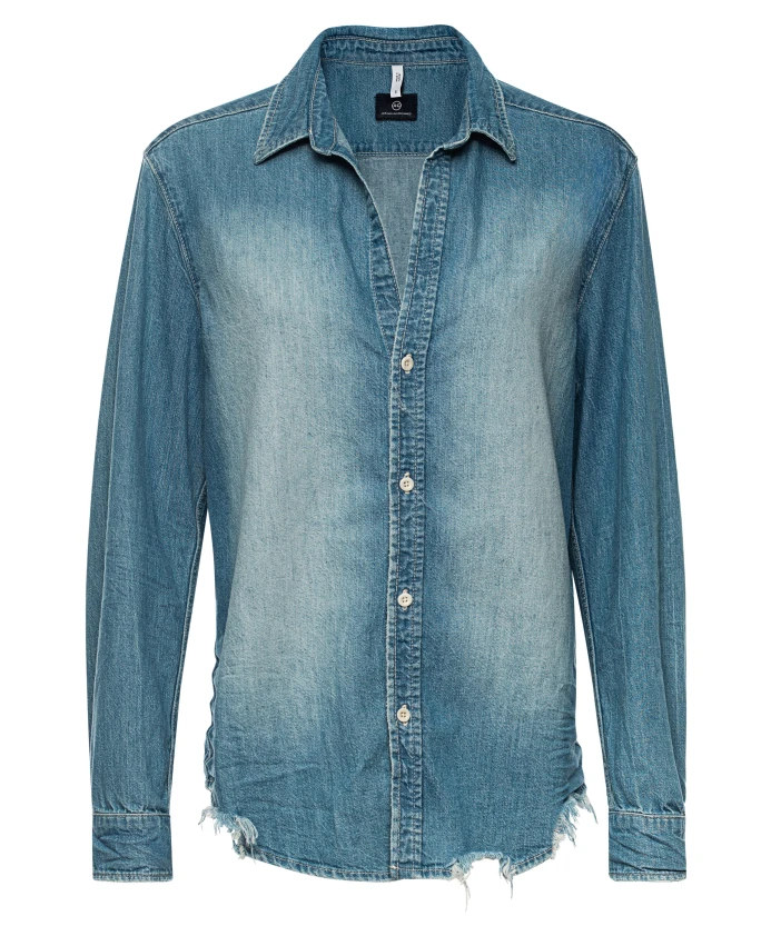 

Свободная джинсовая блузка Adriano Goldschmied, синий