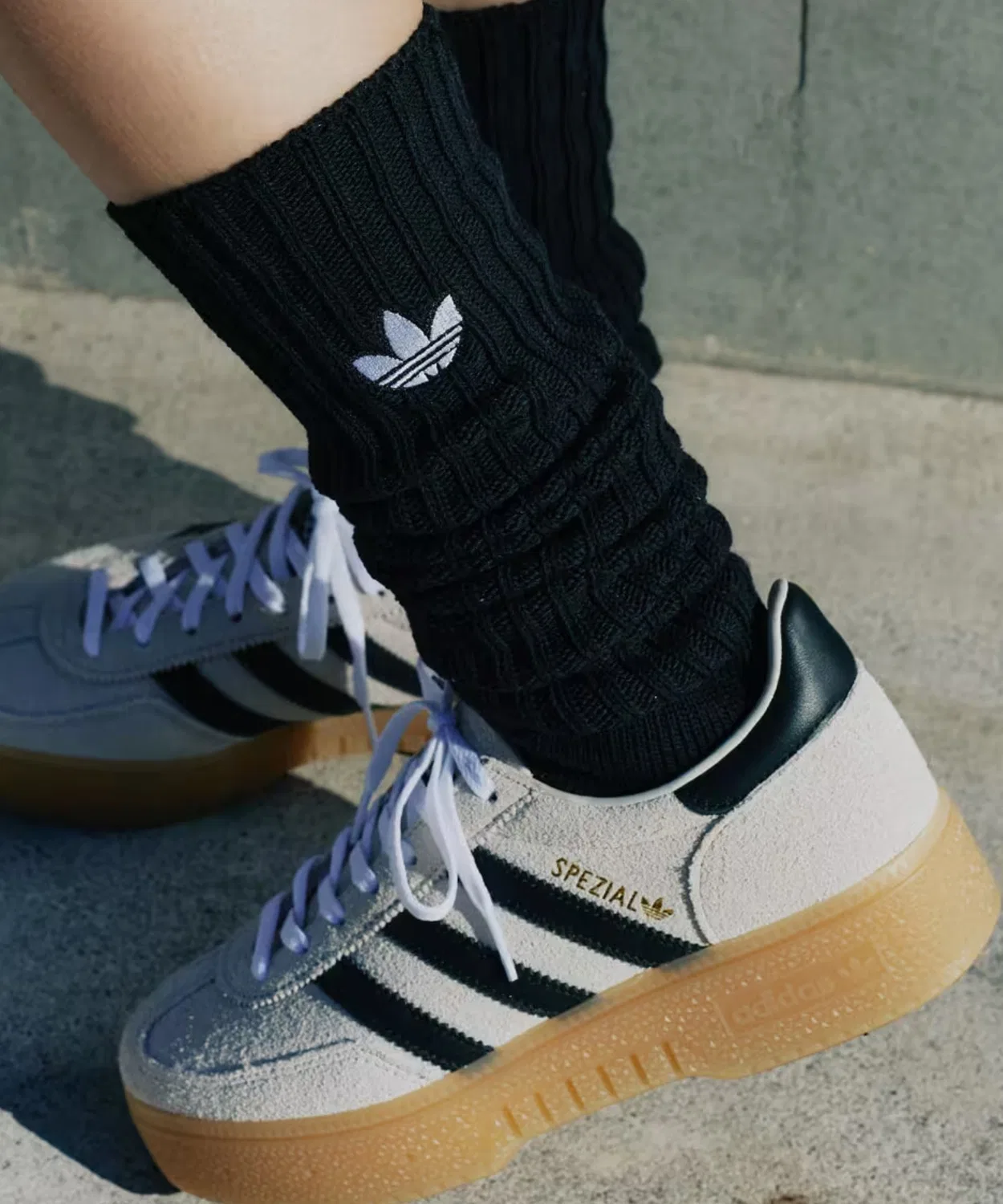 Носки adidas Rib Crew 1 пара, чёрные