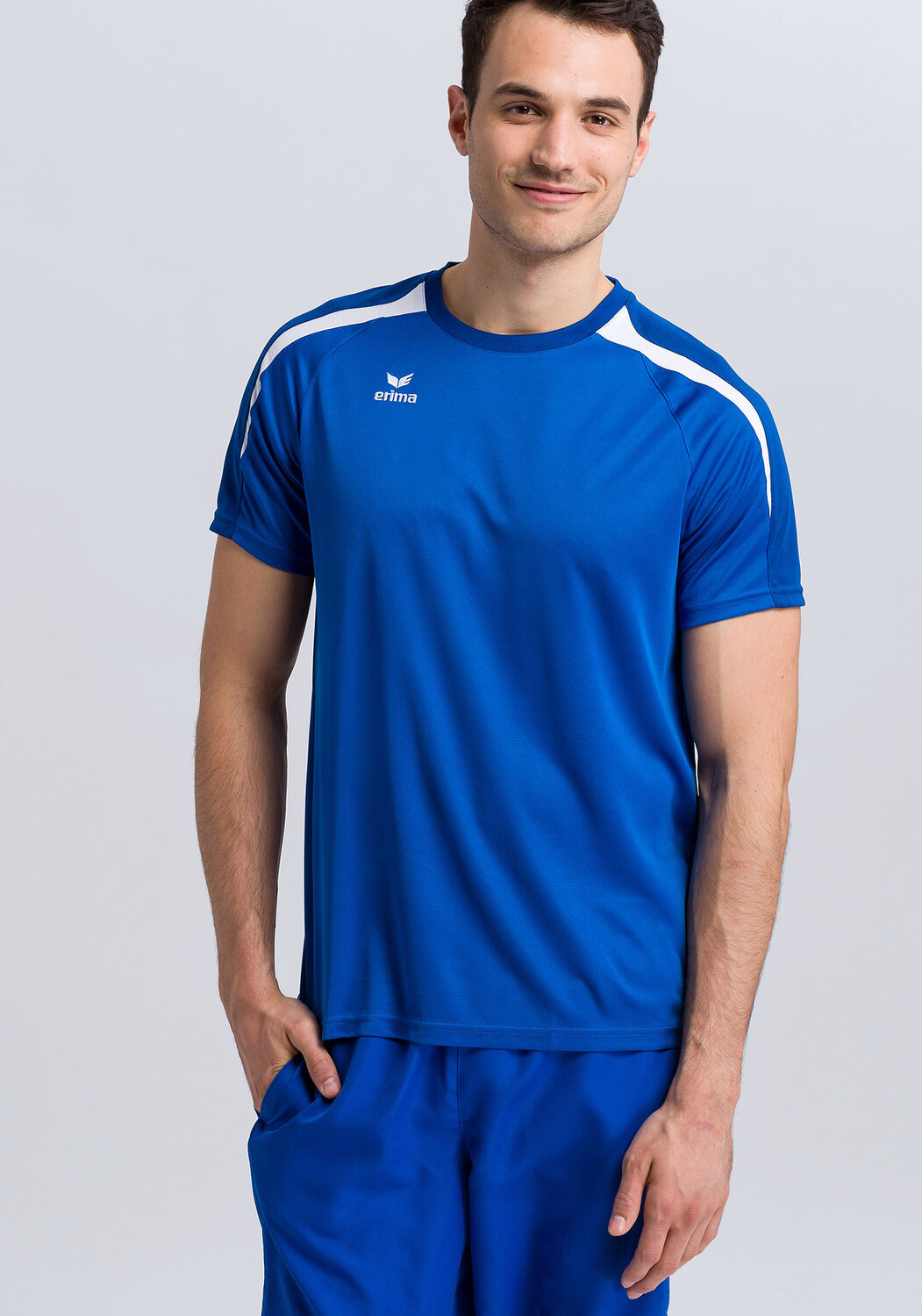 

Футболка erima Liga 2.0, цвет new royal/true blue/weiss