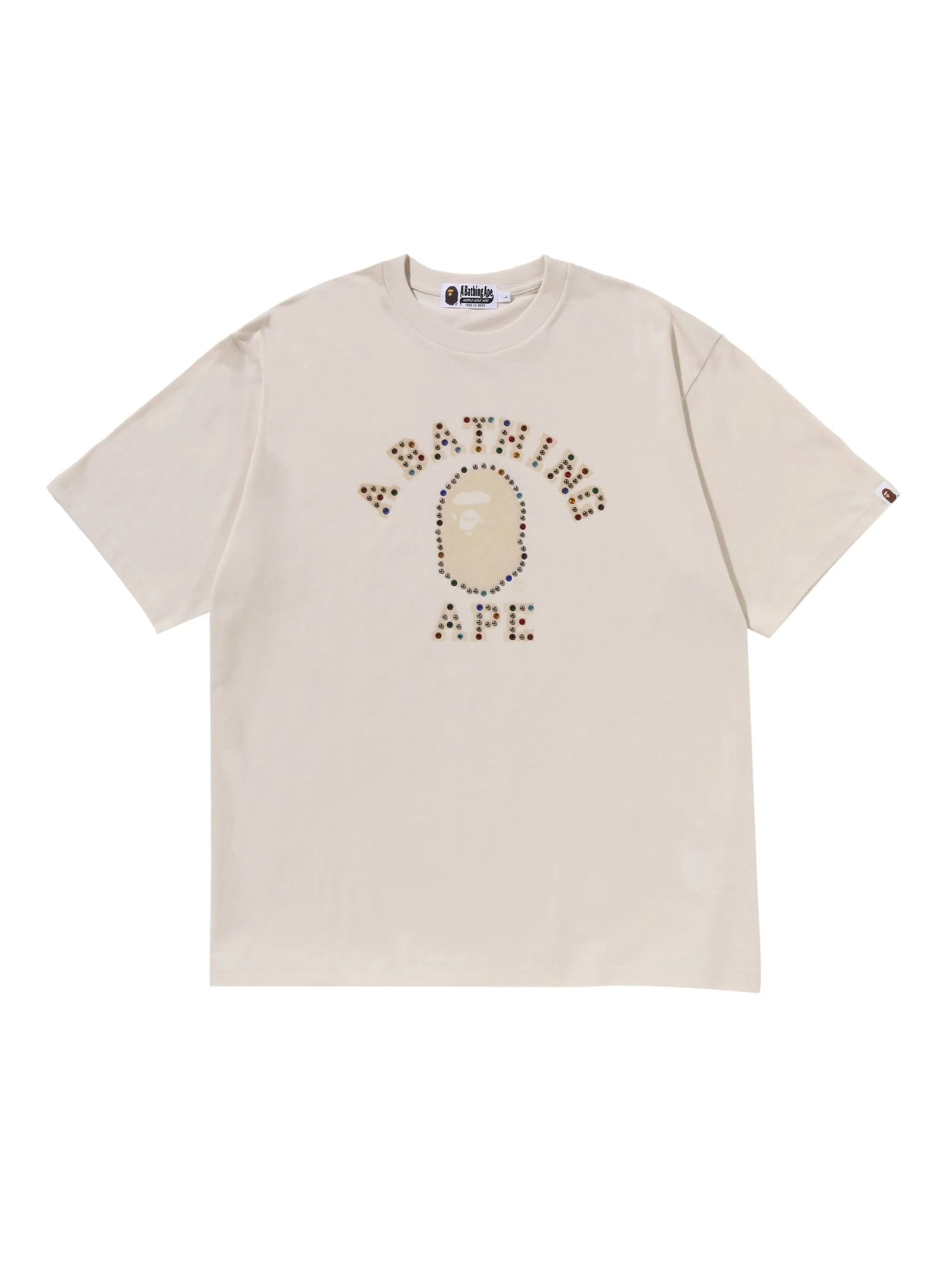 

Расслабленная футболка для колледжа A Bathing Ape, нейтральный